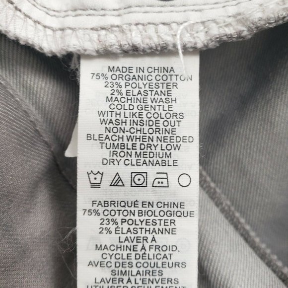 Prana Kara Jeans Size 4 27 Agave Light Gray Organic Cotton Blend - Picture 5 of 5